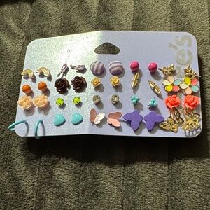 Earrings - Claire’s 20 Colorful Earring Set for Girls sensitive solutions